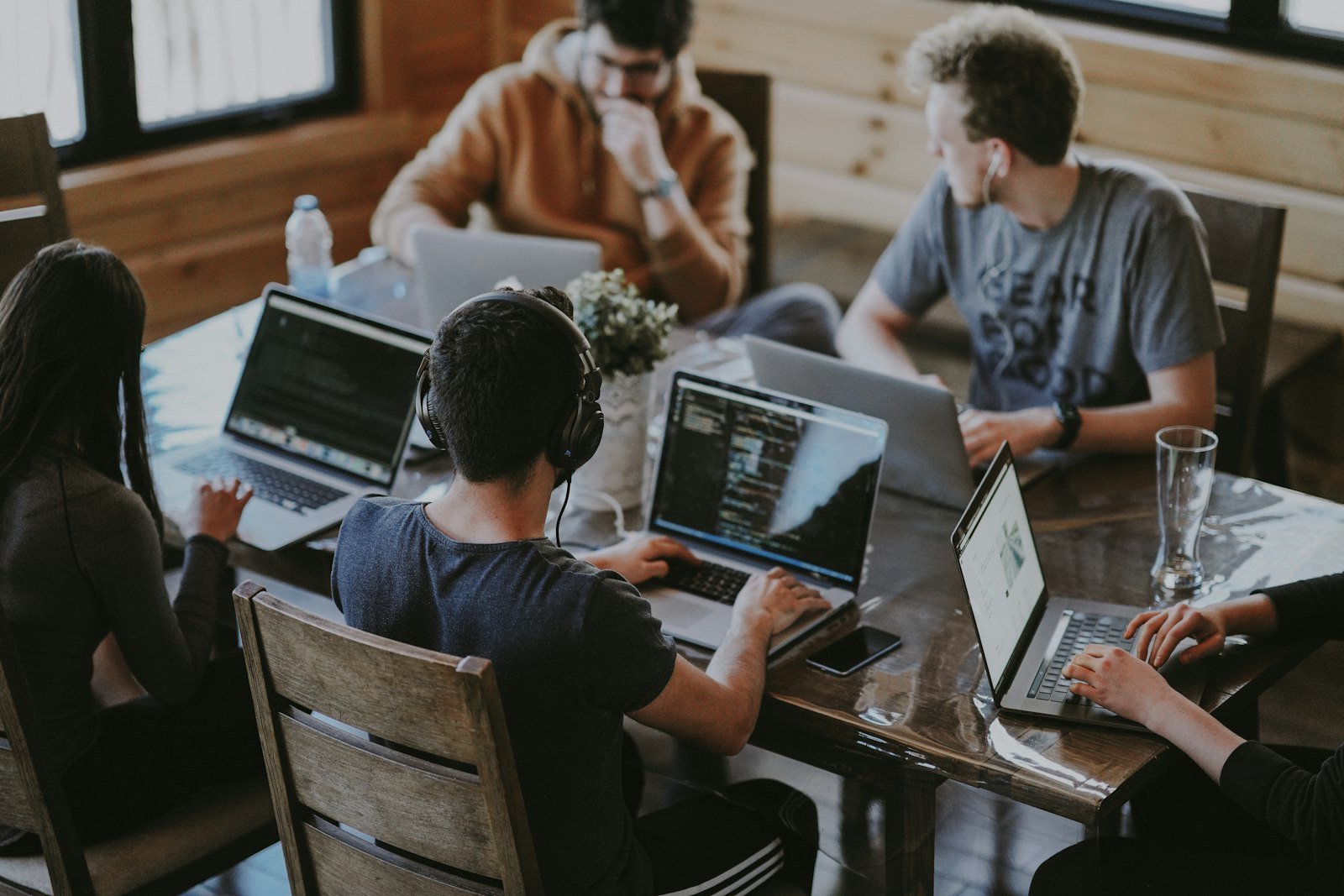 A project team collaborating